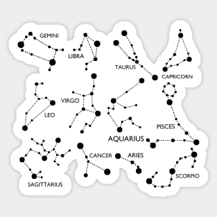 Zodiac Signs Constellation Sticker